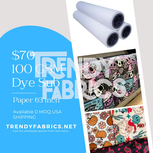 Dye Sublimation Transfer Paper Trendy Fabrics