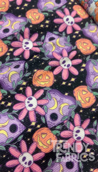 Skull Pumpkin 2x2 250 GSM Rib Knit